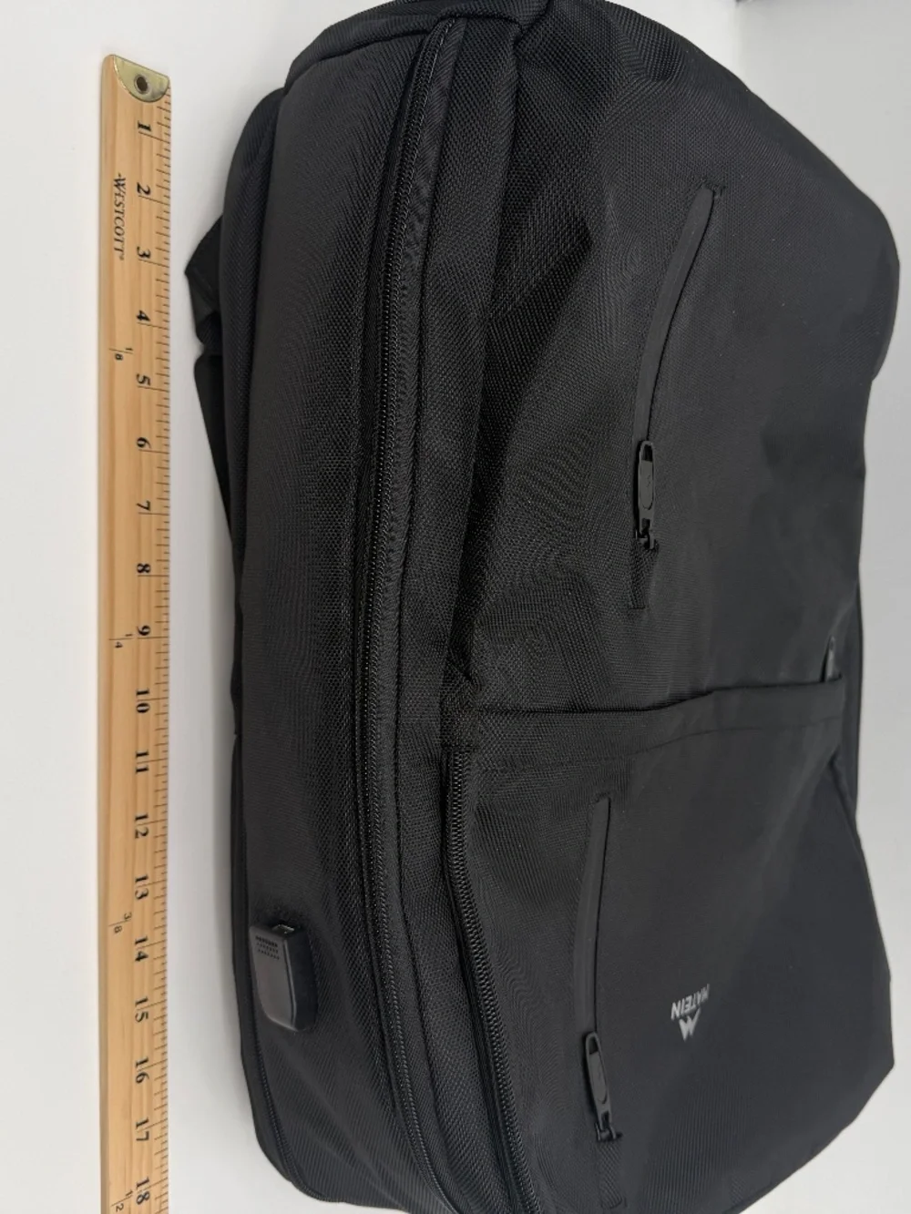 Matein Travel Backpack Large Black Fits 15.6 Inch Laptop Water Resistant